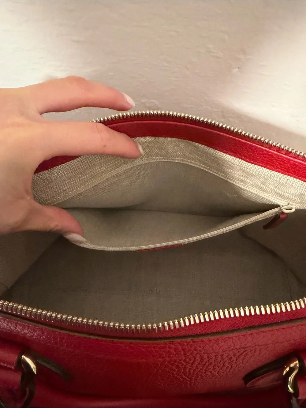 Gucci Red Calfskin Satchel
